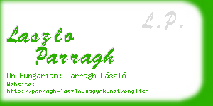 laszlo parragh business card