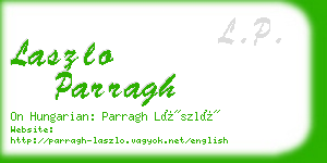 laszlo parragh business card